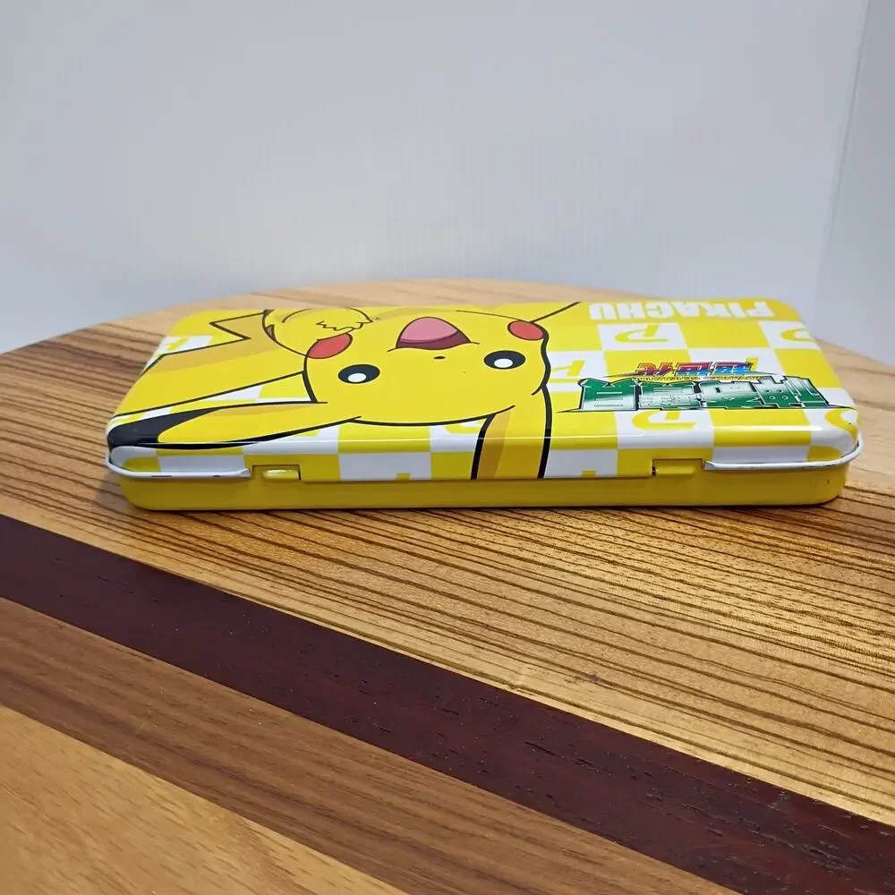 Pokemon Pencil Case Tin Yellow 1998 Pikachu Mudkip Torchic Treecko RARE